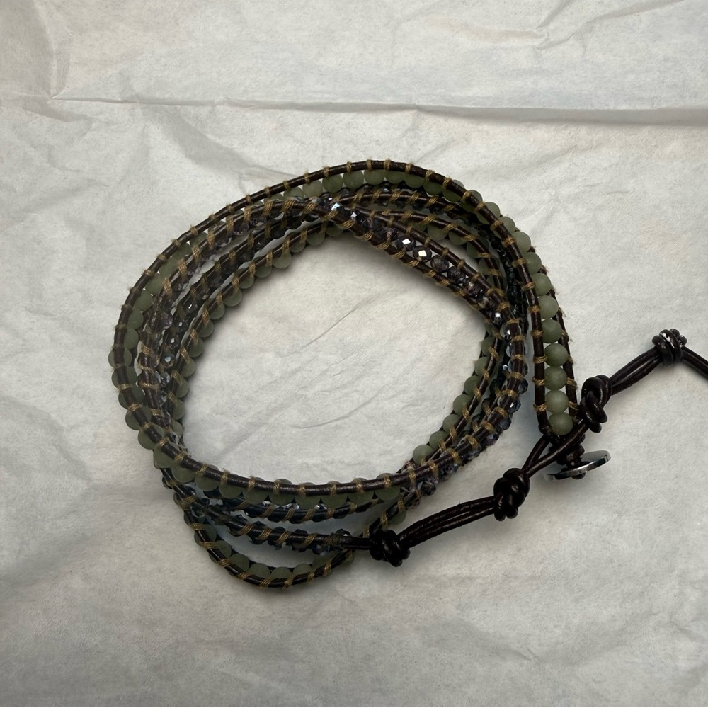 Victoria Emerson Leather Beaded Wrap Bracelet - Picture 5 of 9